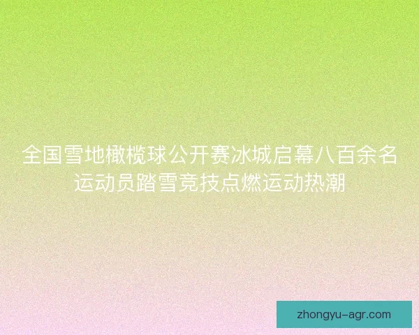 全国雪地橄榄球公开赛冰城启幕八百余名运动员踏雪竞技点燃运动热潮